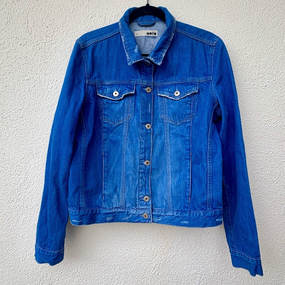 Denim Jacket TOPSHOP MOTO  Jacket Size 12